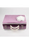 Velvet Chest Dowry Box Quran Box (Lilac, Hollow Box) - 2