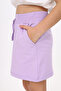 Girl's Basic Skirt with Ribbed Waist and Pockets - 2