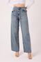 Uca Jean Women's High Waist Lace-Up Wide Leg Jeans - 4