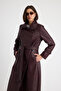 Women's Genuine Burgundy Color Leather Jacket French Pardüse - 6