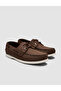 Miravia Brown Genuine Leather Lace-Up Casual Boat Shoes - 2
