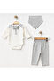 3-Piece Baby Boy Body Suit Set with Bow Tie