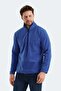 Comfortable Fleece Men's Sweatshirt Cobalt Blue Comfortable Top Clothing for Daily Use - 6
