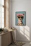 Wooden Framed Painting, Maximalist Floral Crowned Cheetah Design, Colorful and Modern Wall Art - 5