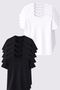 Men's 10-Piece White-Black T-Shirt Pack, 30/1 Single Jersey Cotton, Soft Texture, Crew Neck - 2