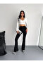 Women's High Waist Combed Cotton Spanish Leggings Trousers
