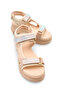 Vanessa Vellini Beige Women's Daily Orthopedic Sole Comfortable Lightweight Stylish Velcro Adjustable Buckle Sandals