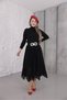 Embossed Printed Asymmetric Long Skirt