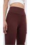 Ribbed, Fleece-Lined, Winter High Waist Slimming Leggings, Burgundy Color
