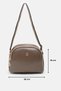 Women's Dark Mink 3-Compartment Quality Lined Daily Crossbody and Shoulder Bag - 2