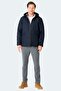 Hooded Waterproof Comfortable Men's Coat Winter Black Coat - 7