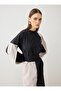 Modal Fabric Contrast Color Detail Hijab Dress - Black Stone - Black - - 4