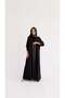 MWT1018 - عبايه اسود مع تطريز من الامام - 6