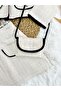 Glittery Cream Bowknot Tweed Jacket and Skirt Set with Bag and Buckle - 5