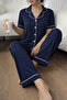 Button Detailed Women's Short Sleeve Single Jersey Pajama Set - 2