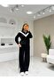 Textured Modal V-Neck Garnished Zipper Suit - 4