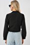 Women's Black Tie-Up Long Sleeve Shirt - 6