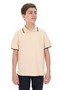 Boy's Printed Polo Neck Buttoned Short Sleeve T-Shirt - 4