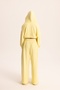 Olin Waist Detail Yellow Hooded Crop Tracksuit Set - 5