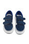 Children's Unisex Navy Blue Rubber Sole Comfortable Fit Double Velcro Shoes - 2