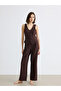 Nevavm V-Neck Textured Women's Pajama Set with Difference - 2