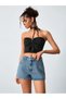 Jeans Women's Blue High Waist Denim Shorts – Comfortable Fit Jean Shorts - 2
