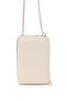 Cream Shk312 Faux Leather 4 Compartments, Chain, Phone Holder and Shoulder Bag - 3