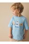100% Organic Cotton Blue Animal Embossed Kids T-Shirt Alyw63033