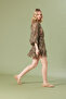 Shawl Patterned Short Dress - 2