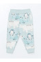 Lcw Baby Green Crew Neck Baby Boy Sweatshirt and Pants 2-Piece Set - 3