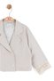 8-14 Years Old Girls' Striped Jacket and Trousers Set Mink Ecru 3-Piece Set - 5