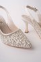 Elegant Stone and Pearl Embellished Open-Back Heeled Evening Dress Shoes - 2