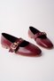 Dai̇si̇e Women's Ballerina Shoes with Gold Buckle and Belt - 7