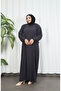 Oversized Zippered Robe Dark Gray Hnt7049 - 2