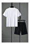 Unisex Believe Detail Printed Shorts Set - 2