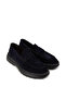 Men's Genuine Suede Navy Blue Loafer Shoes - 4
