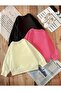Winter Girls' Sweatshirt 3-Pack Printed Black-Beige-Pink - 2