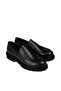 Men's Genuine Leather Black Loafer - 5