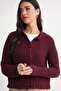 Mixray Buttoned Textured Ribbed Knit Cardigan