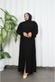 Oversized Zippered Robe Black Hnt7049 - 3