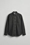 Men's Regular Fit Contrast Stitched Denim Shirt Black