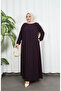 Yakadan Pleated Half Mevlana Ferace Mürdüm Hnt7063