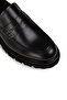 Men's Genuine Leather Black Loafer - 4