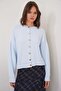 Mixray Buttoned Ribbed Knit Cardigan