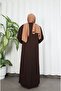 Full-Length Zippered Large Size Robe Bitter Brown Hnt7049 - 8