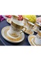 Esterhomedecor 6-Person Porcelain Coffee Cup Set in Matte Gold - 6