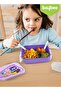 750ml Kids Lunch Box with 4 Compartments, Bento Box with Spoon for Kids & Toddlers Purple - 2