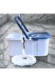 Floating Spin Mop with Wheels, 180° Rotating Bucket System, 108cm Handle Length, 24cm Mop - 6