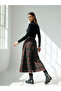 Plaid Pattern Kali Pants - Relaxed Fit - Wide Legs - Trouser Skirt - 5