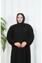 Oversized Zippered Robe Black Hnt7049 - 6